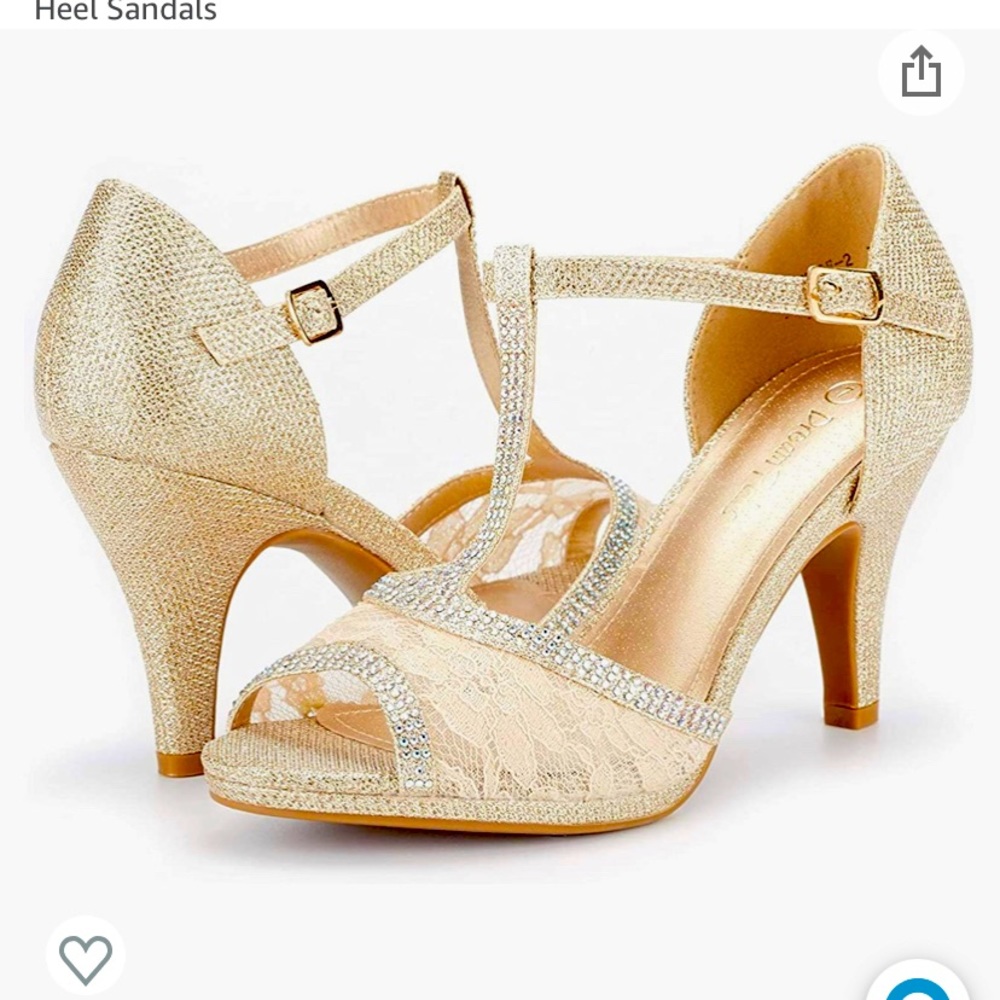 Gold Glitter Heels. Never Worn. Original Box included. Size 7.5